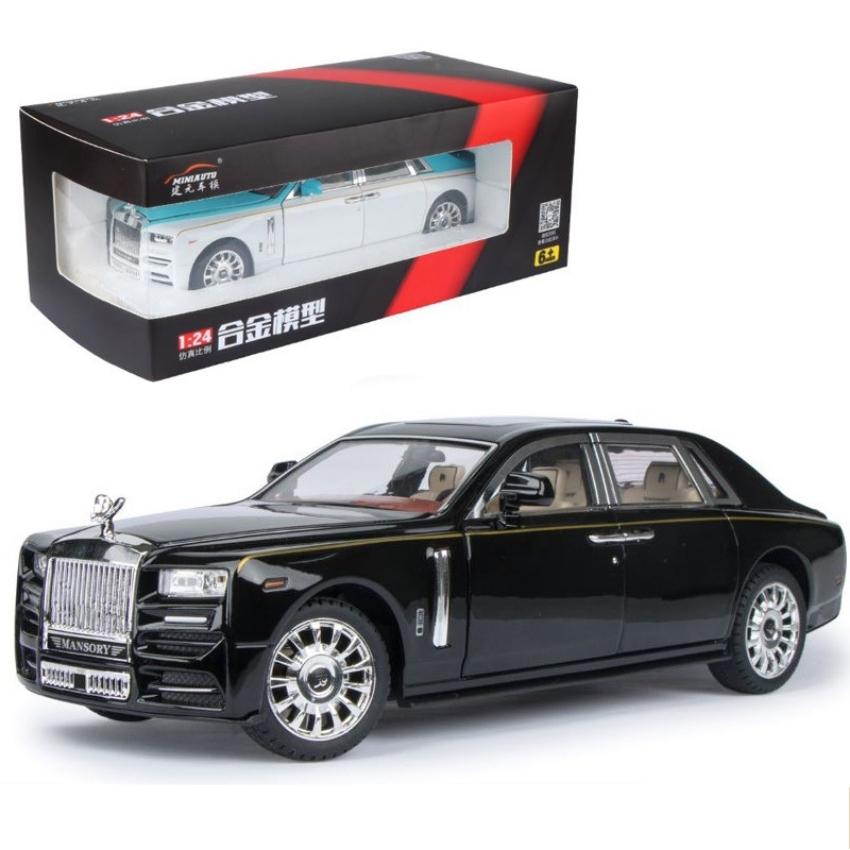 Mô hình ô tô kim loại Rolls-Royce Phantom &amp; mô hình ô tô kim loại Lexus có đèn được mô phỏng như thật