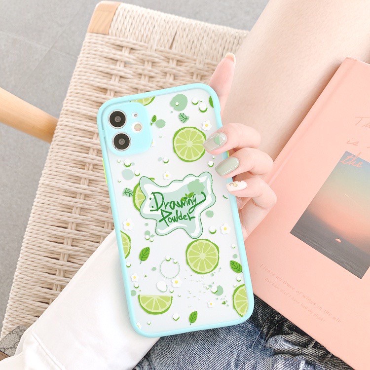 (XẢ HÀNG)Ốp Lưng  IP Basic Bảo Vệ Camera In Hình Siêu Cute Lưng Nhám
