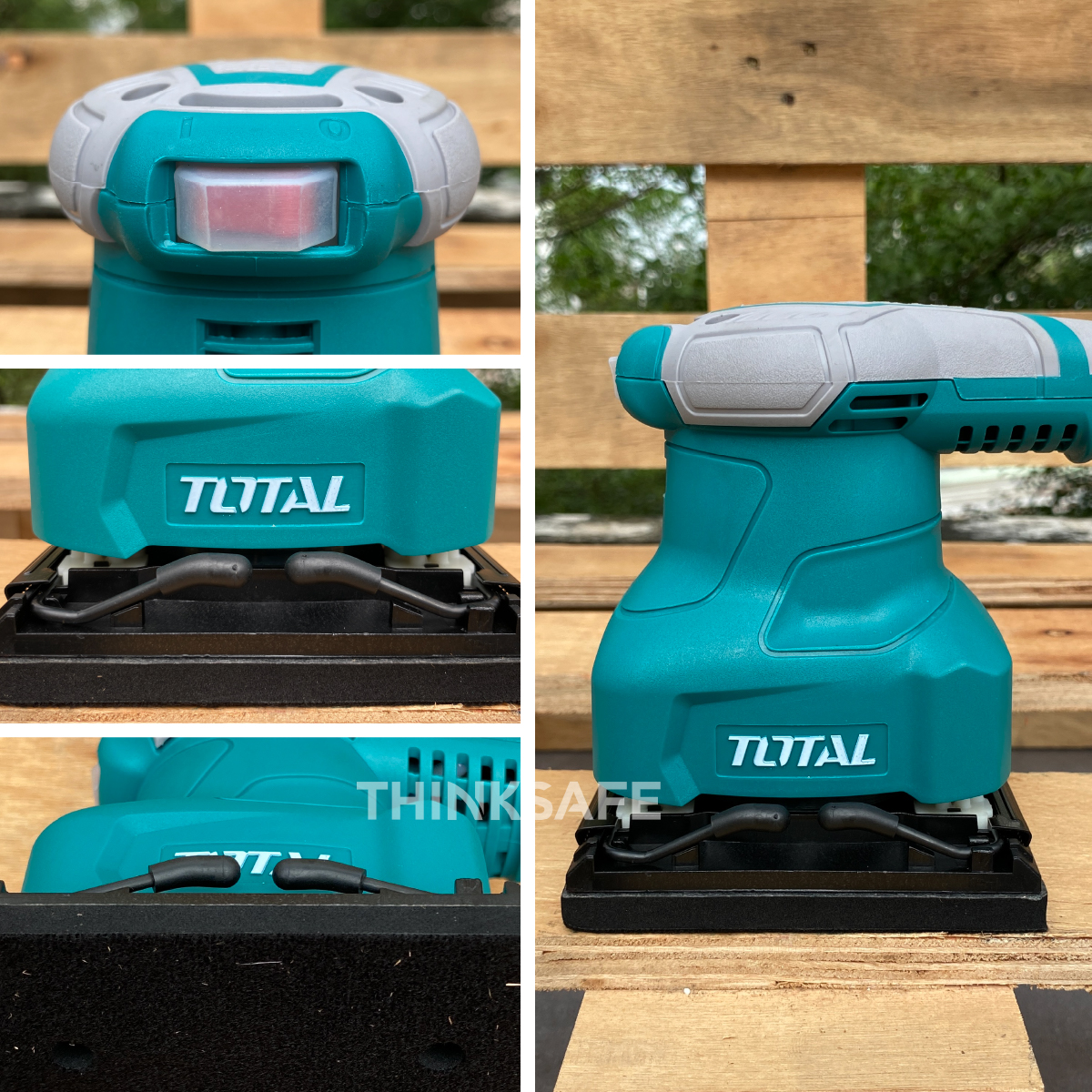 Máy chà nhám điện Total công suất 65 - 1200W gồm chà nhám vuông, chữ nhật, tròn, cọ, Máy chà nhám tăng - Thinksafe
