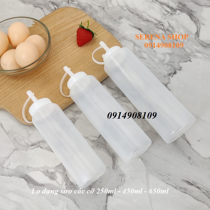 Lọ đựng siro, nước sốt caramel pha chế cafe latte art