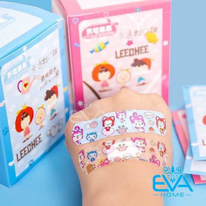 [HCM]Combo 20 Miếng Băng Keo Cá Nhân Hoạ Tiết Hoạt Hình Trong Suốt Và Màu Cute Bandages