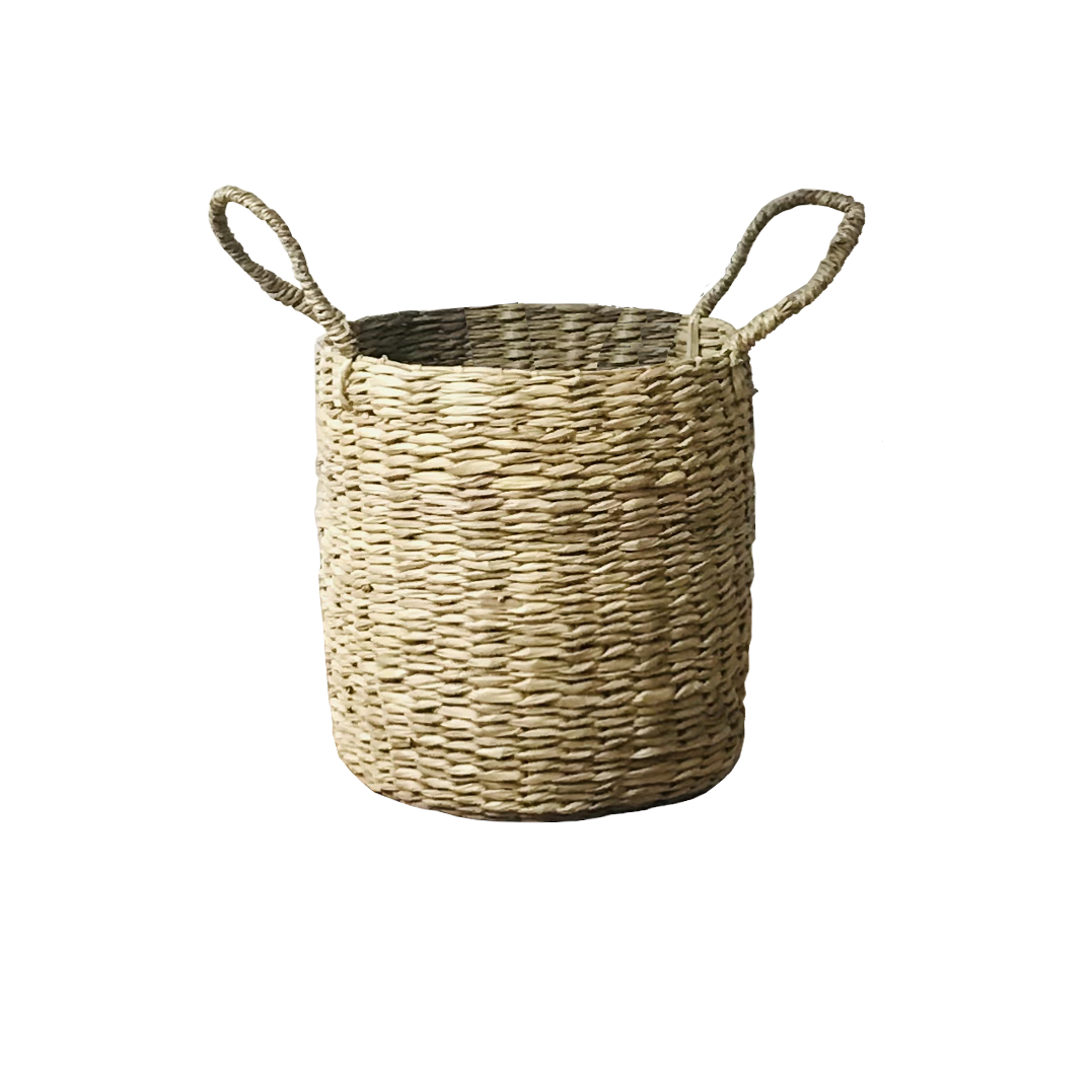 Giỏ cói Decor trang trí trồng Cây giả
