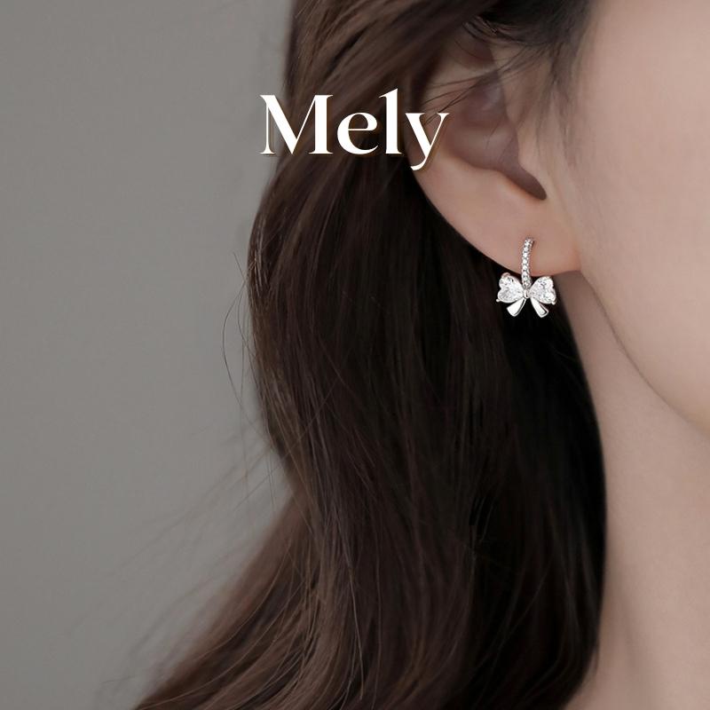 Bông tai pha lê nơ - mely 1098