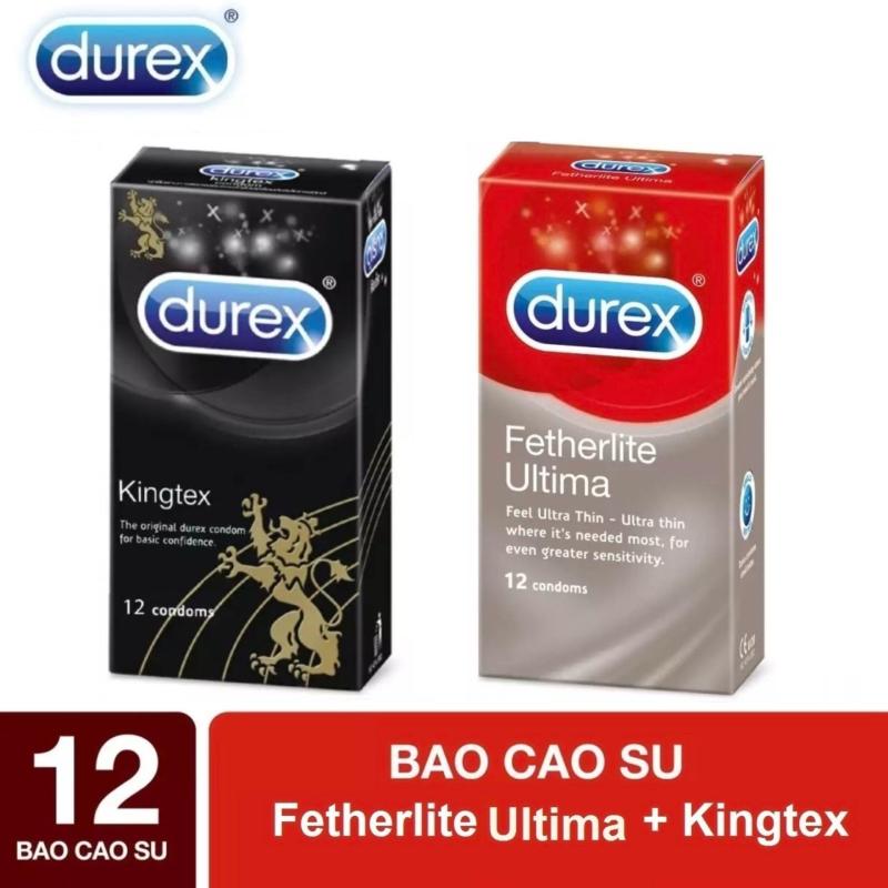 [MUA 1 TẶNG 1] BCS Durex Kingtex size cỡ nhỏ + Durex Fetherlite Ultima siêu mỏng [che tên sản phẩm] cao cấp