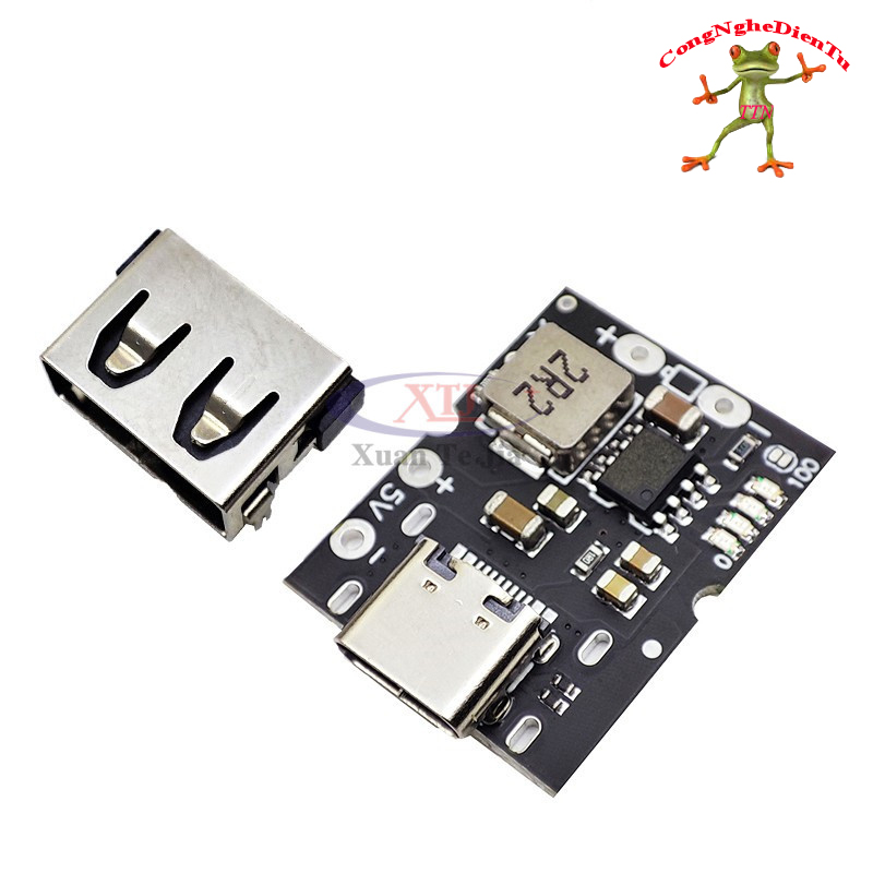 Mạch sạc pin 18650 lithium tăng áp cổng USB Type C 5V 2A DIY