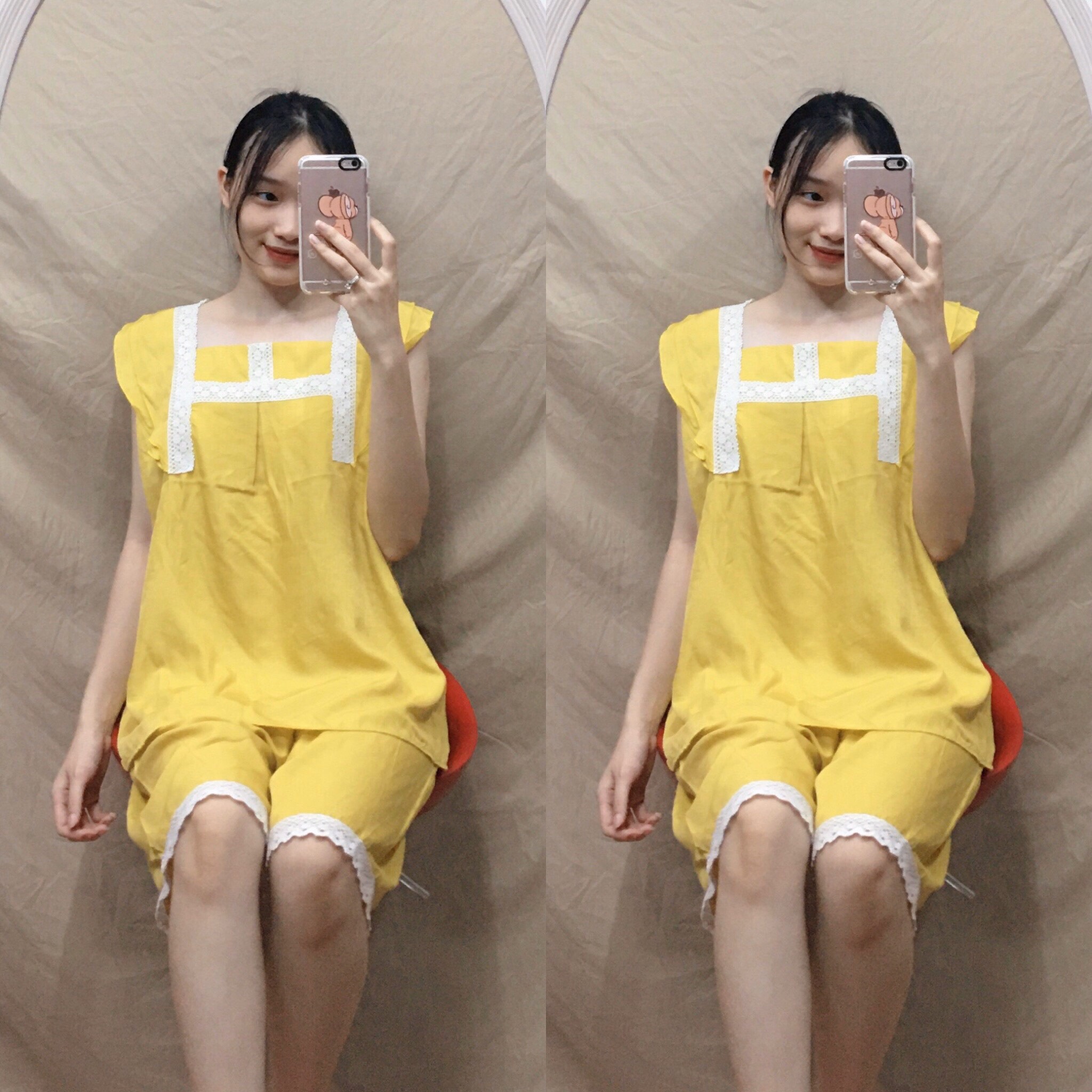 Bộ bầu mặc nhà chất  lụa mát