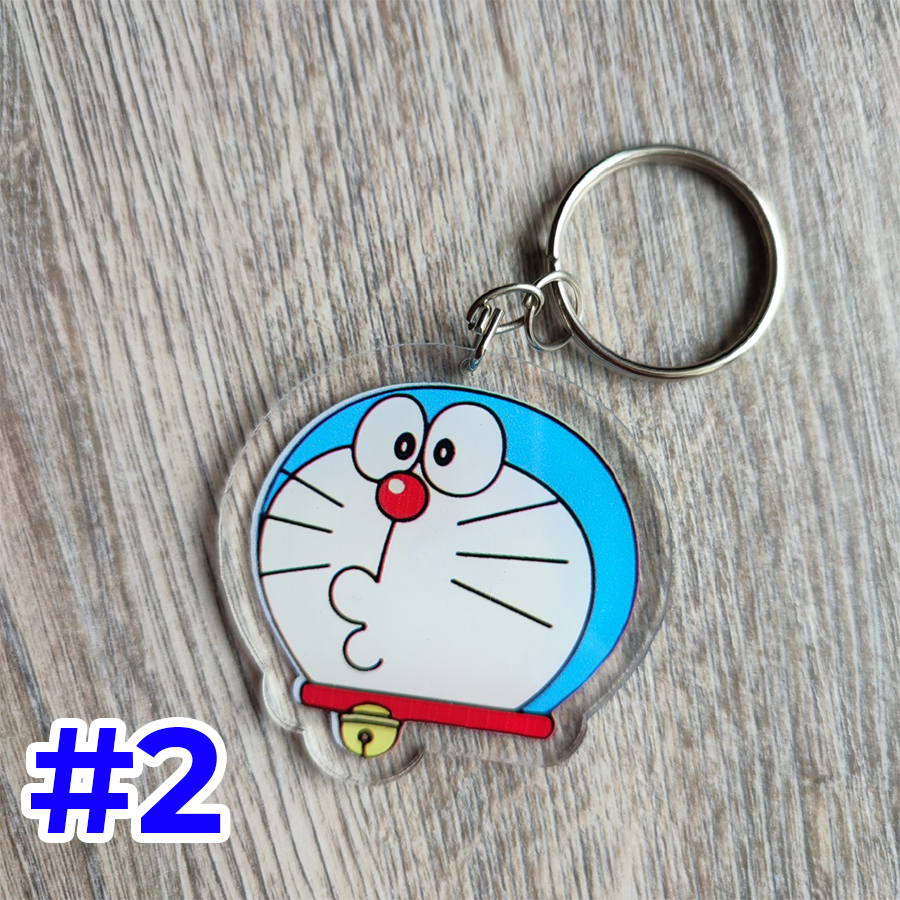 Móc Khóa 2 Mặt Doraemon Doremon Cute Dễ Thương 5x5cm QT0014