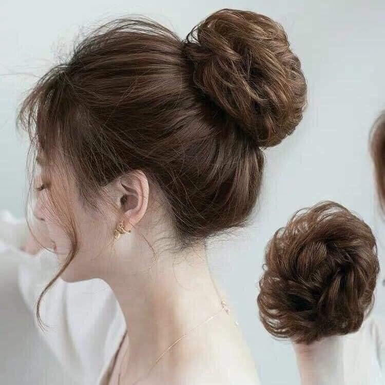 [Sản Phẩm Hot] Búi Tóc Giả Dạng Cột Xoăn Đủ Màu Dễ Dùng
