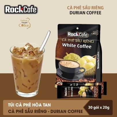 RockCafe - Cà phê sầu riêng , túi 600g (30 gói x 20g)