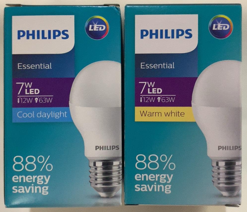 Bóng đèn Philips LED siêu sáng tiết kiệm điện Essential 7W E27 A60