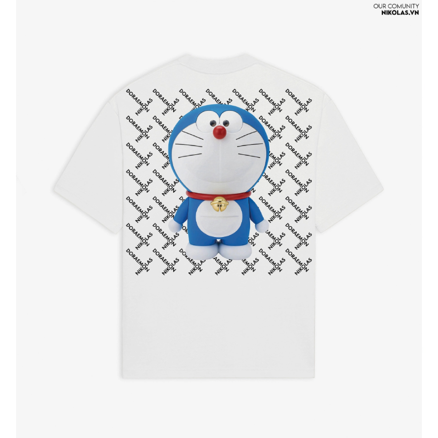 Áo thun Unisex Nikolas 100% Cotton DORAEMON TSHIRT