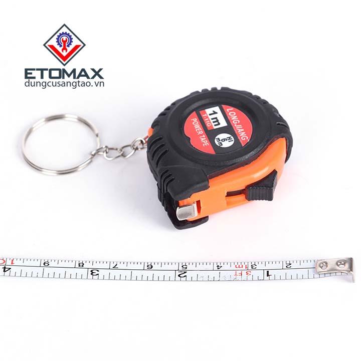 Móc khóa thước rút mini 1 mét