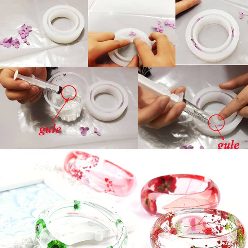 Khuôn silicone làm vòng đeo tay trang sức.
