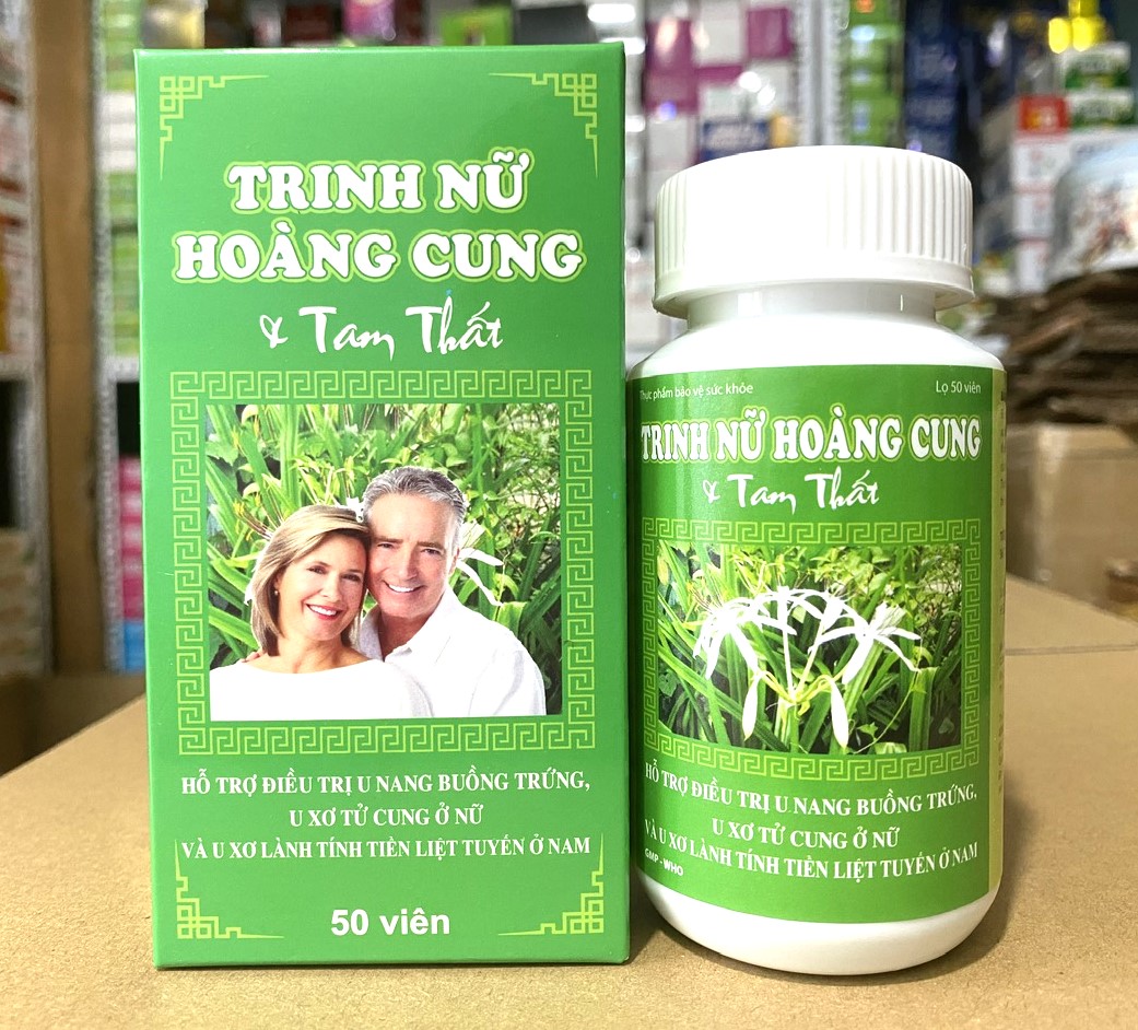 Trinh Nữ Hoàng Cung Tam Thất Hỗ trợ điều tri u xơ tử cung, u nang buồng trứng, u xơ tuyến tiền liệt trinh nữ hoàng cung