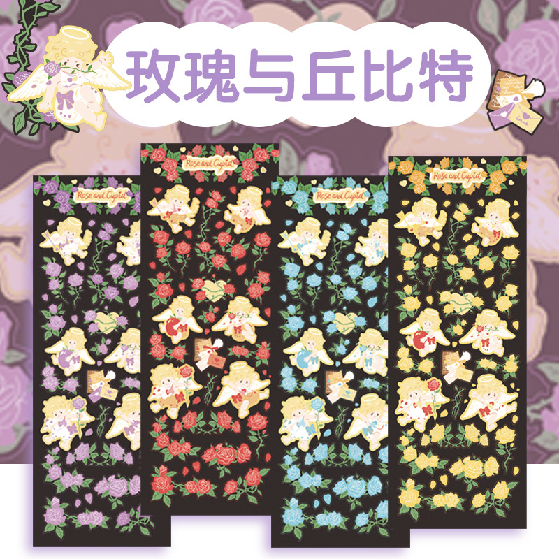 Sticker-Nhãn Dán Hoa Hồng & Thiên Thần