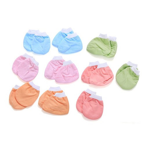 Bộ Mũ và Bao Tay Chân Sơ Sinh Cotton Dễ Thương