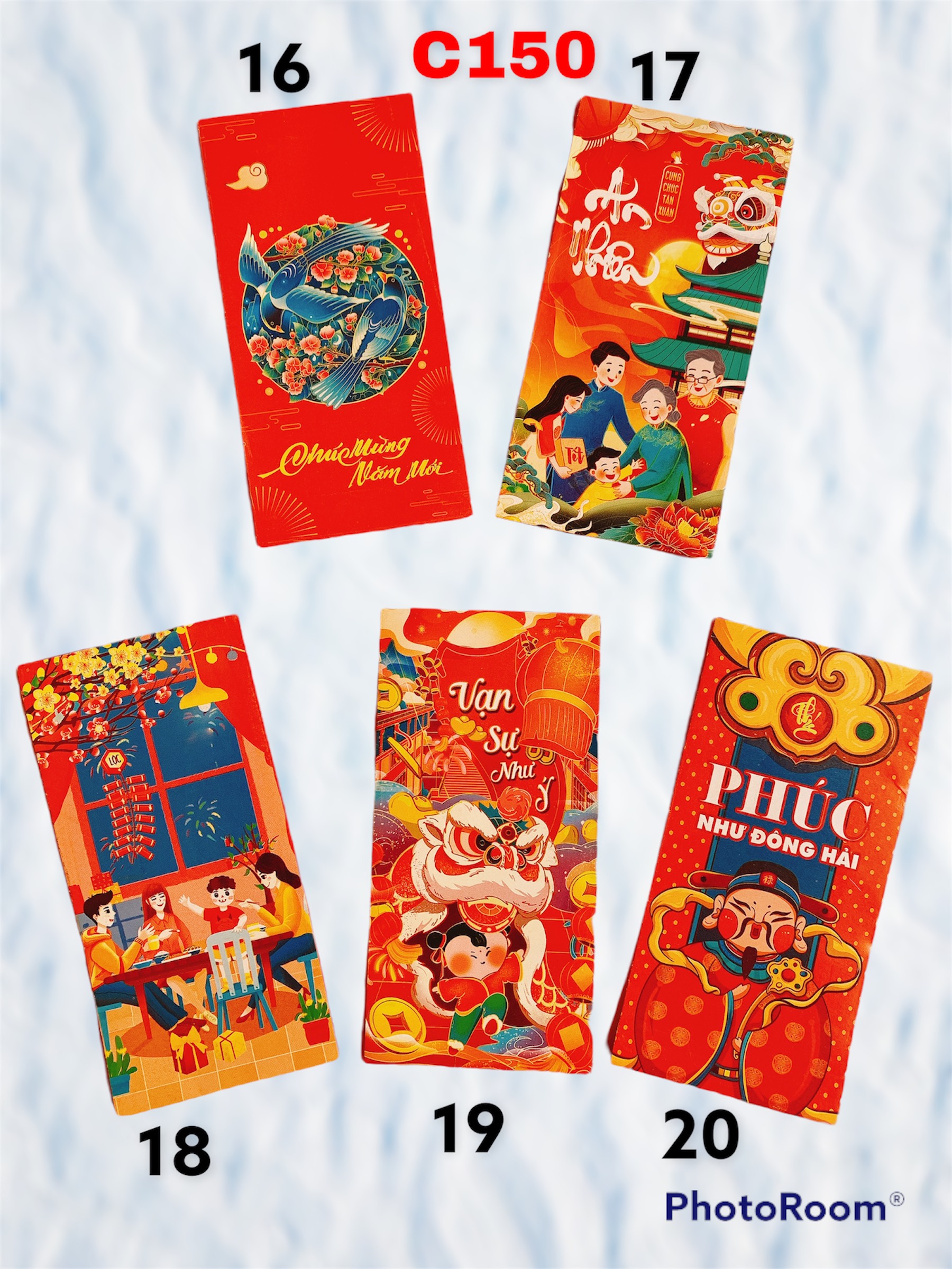Set 100 Bao Lì Xì Tết Cổ Truyền