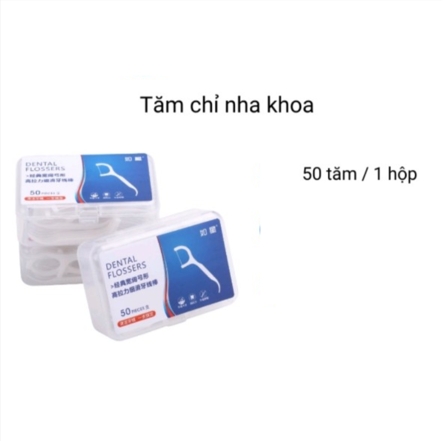 50 Chiếc Tăm Chỉ Nha Khoa Sợi Chỉ Mảnh