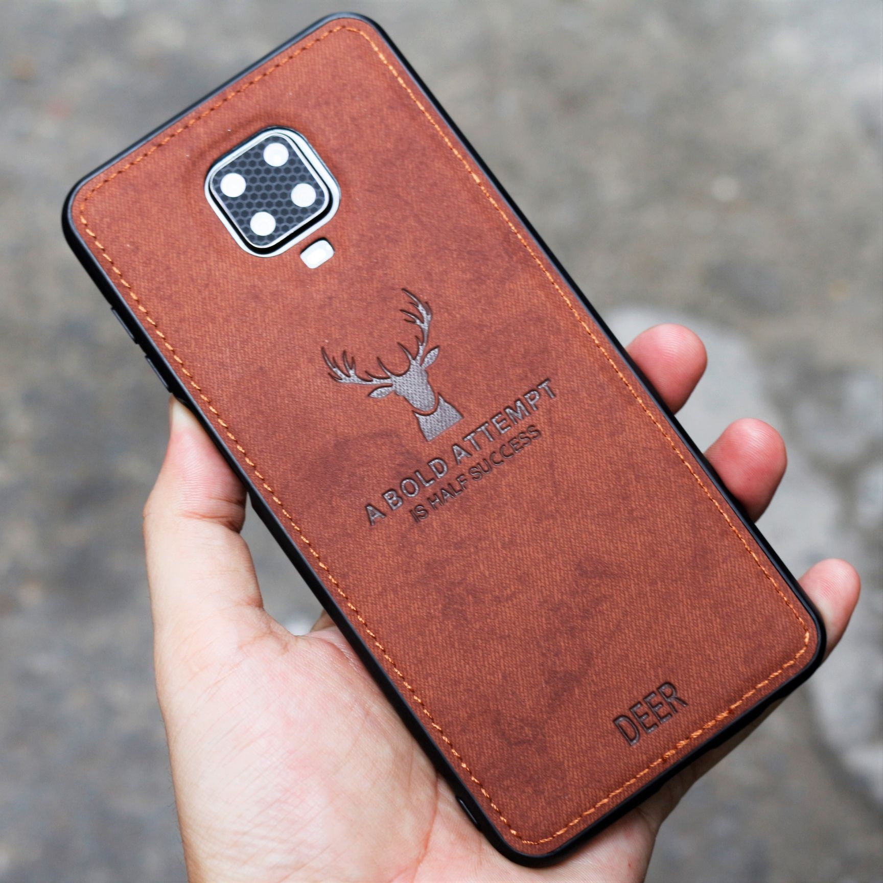 [HCM]Ốp Lưng Redmi Note 9 Pro Note 9S Note 9 Pro Max vân da khắc hình Nai