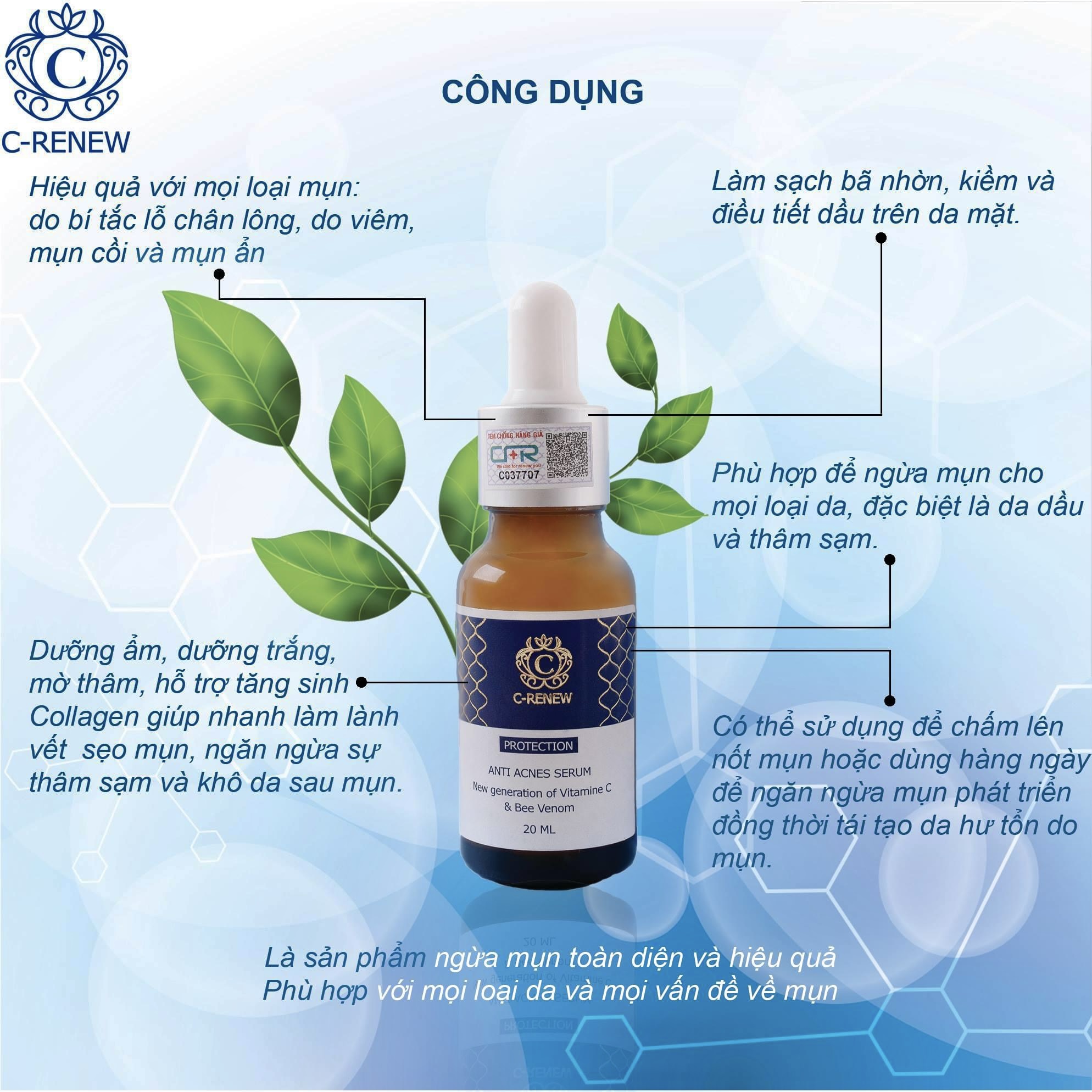 SERUM C-RENEW NGỪA MỤN MỜ THÂM LIỀN SẸO 20ML