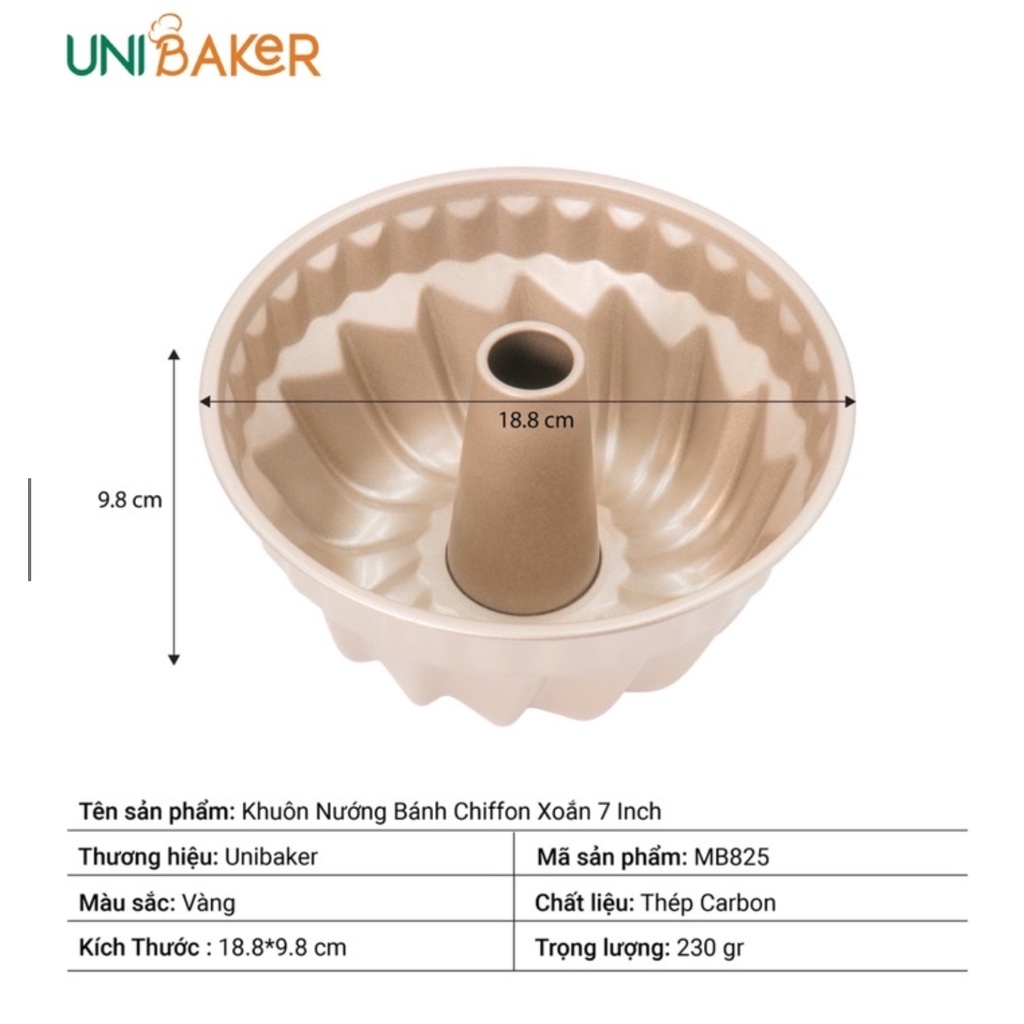 Khuôn bánh Chiffon Unibaker