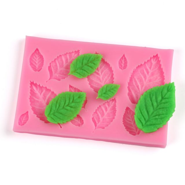 Khuôn Silicone 4D Lá Hoa Hồng