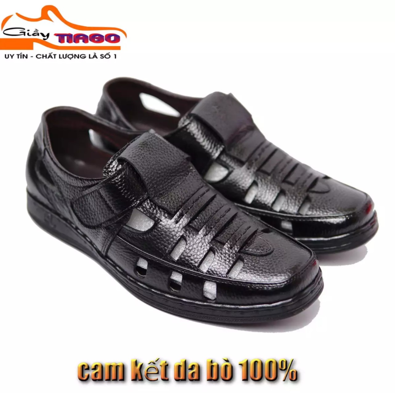 giầy giọ nam da bò thoáng mát giầy hè nam