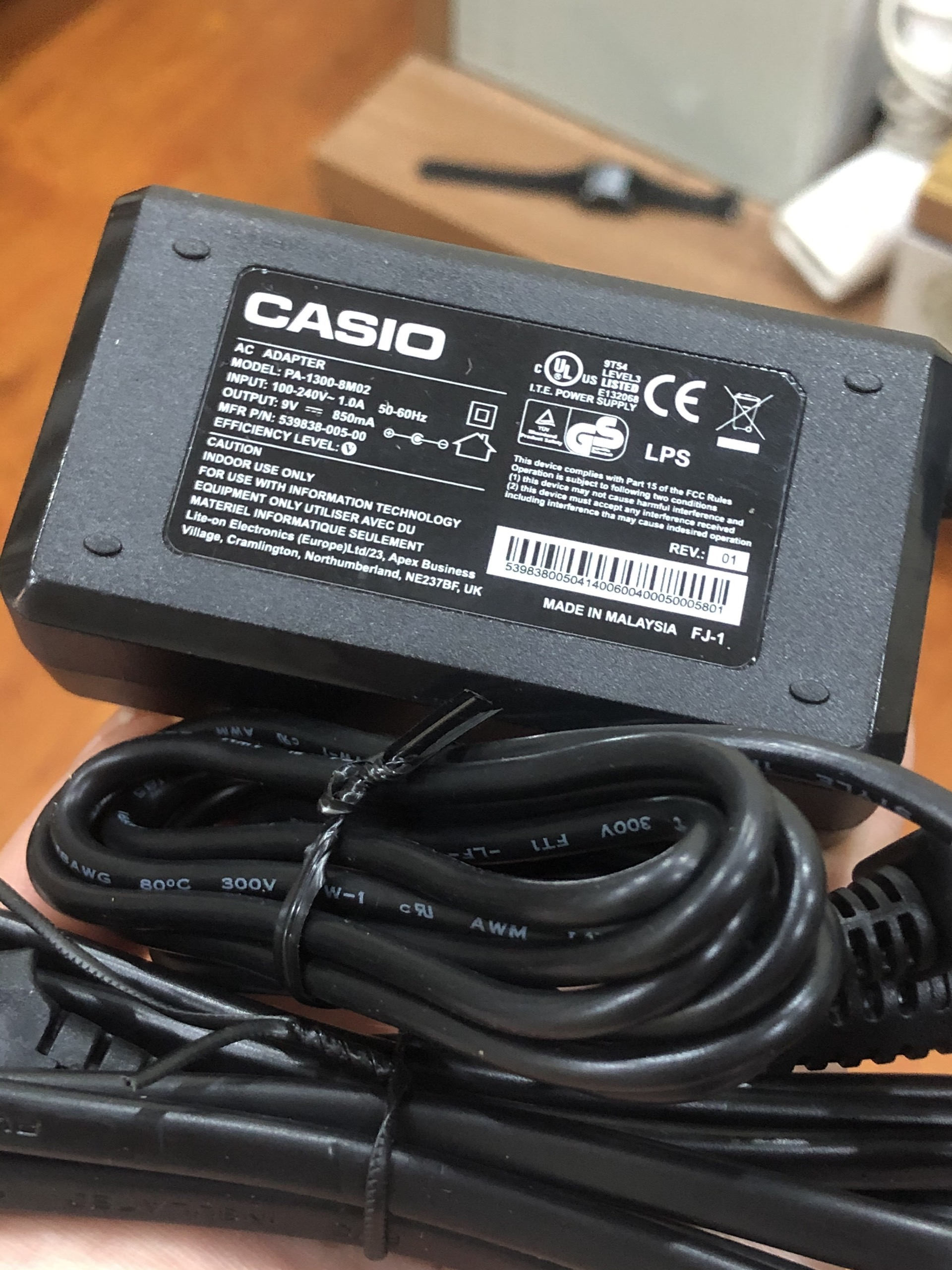 nguồn adapter cho đàn casio CT-700 CT-770 (dây nguồn casio 9v)