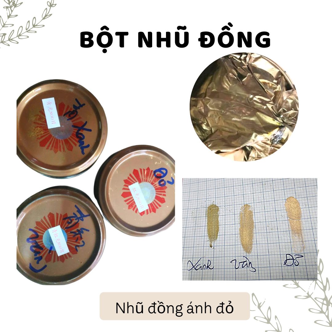 Bột nhũ vàng đồng in lụa, pha sơn