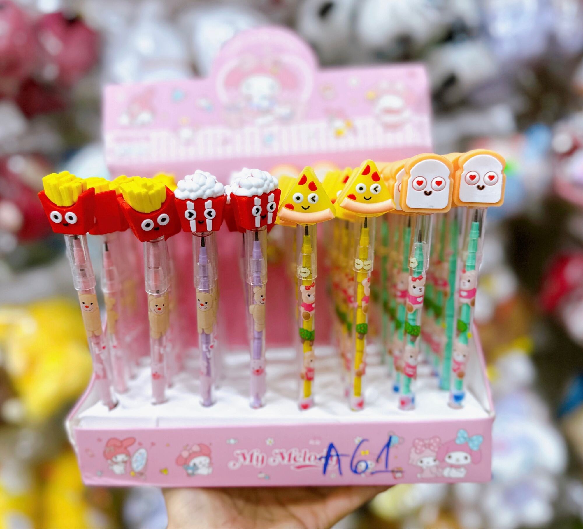 [MUA 2 GIẢM 5%]Bút Chì Khúc Mẫu Phi Hành Gia, Thức Ăn, Thú Cute Cho Bé