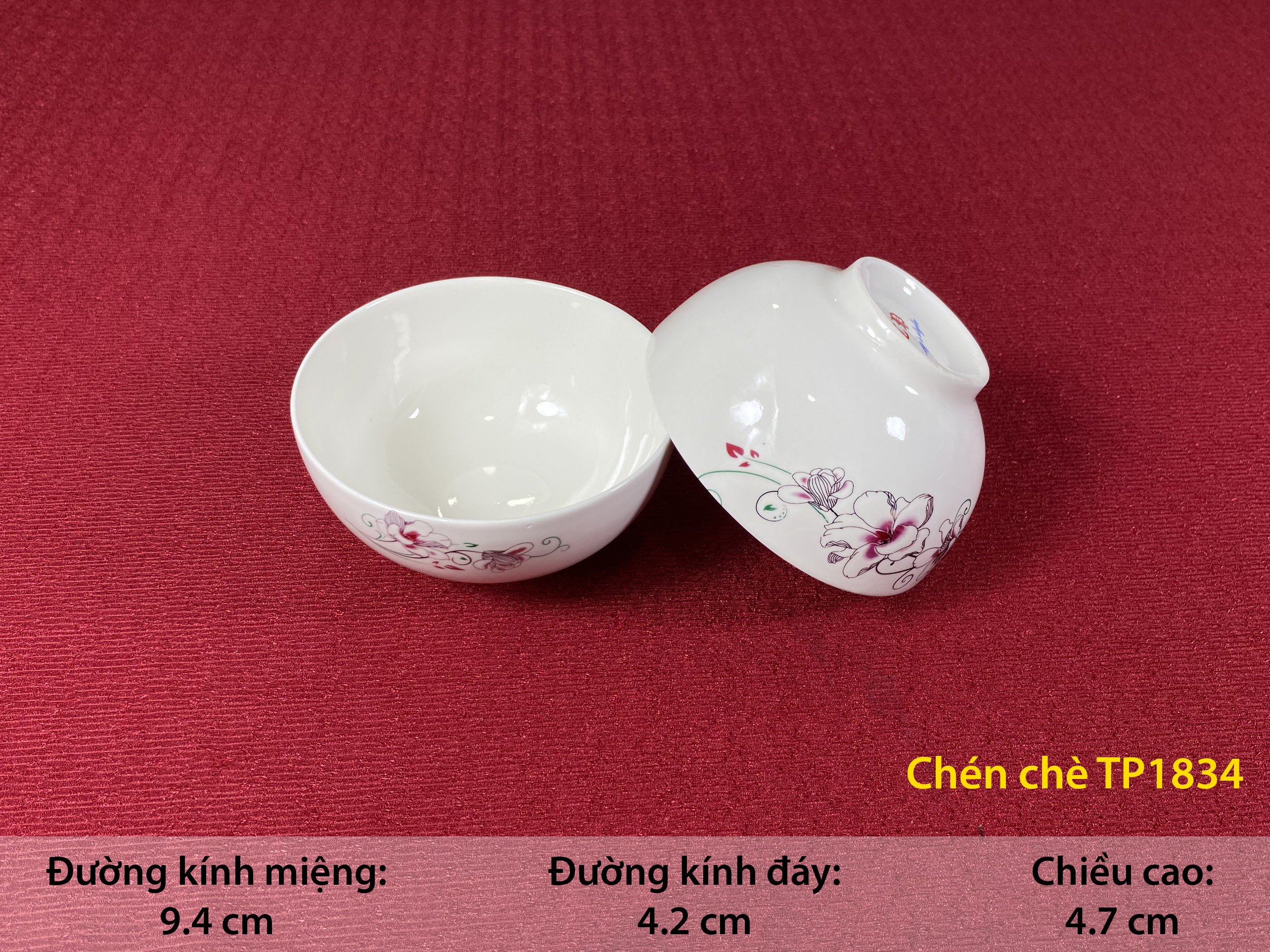 CHÉN MẮM, CHÉN CHÈ TP 1834 SỨ BÁT BẢO CAO CẤP, sINCE_1977