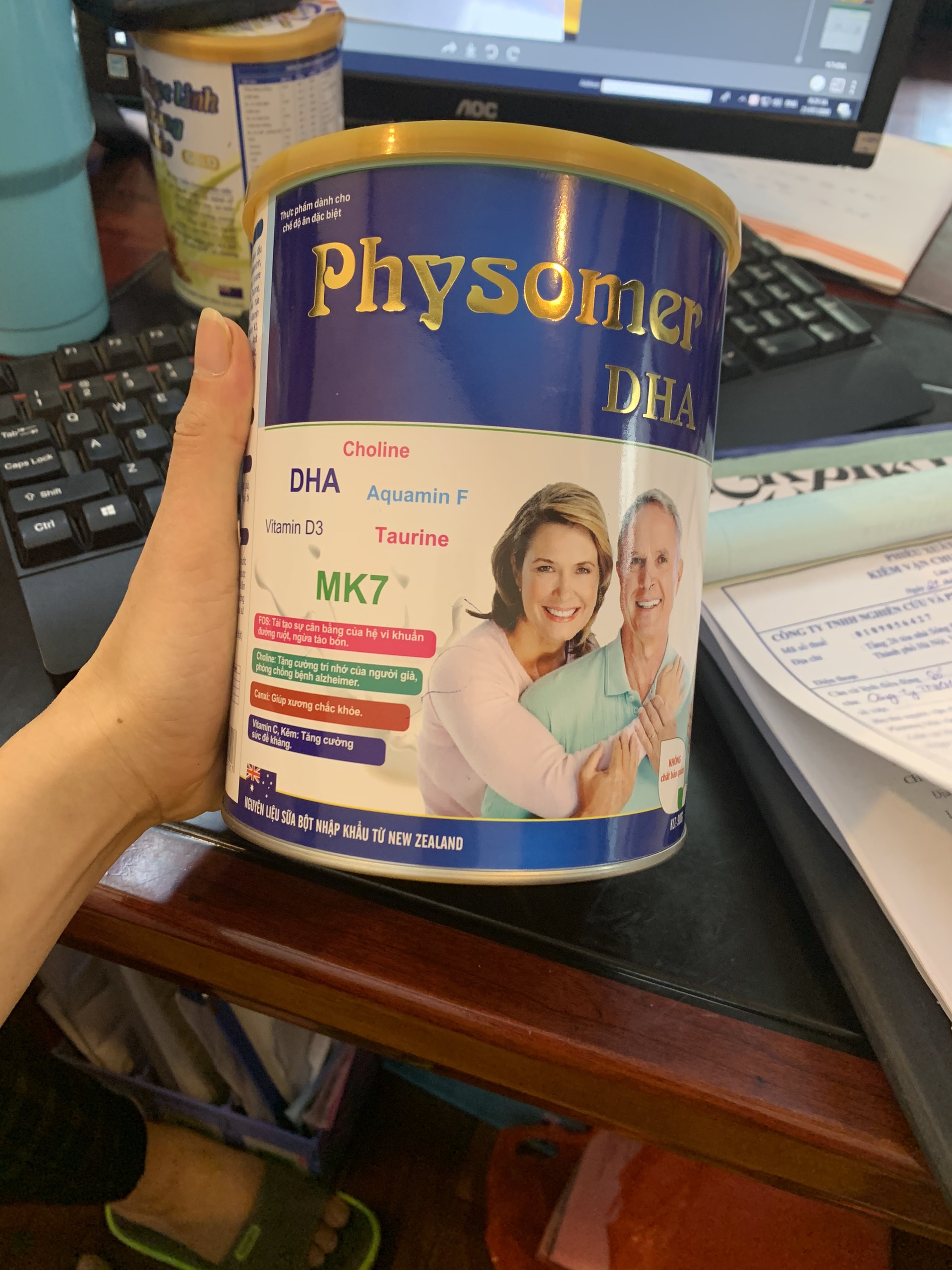 [hàng chính hãng ] sữa bột Physomer DHA 900g