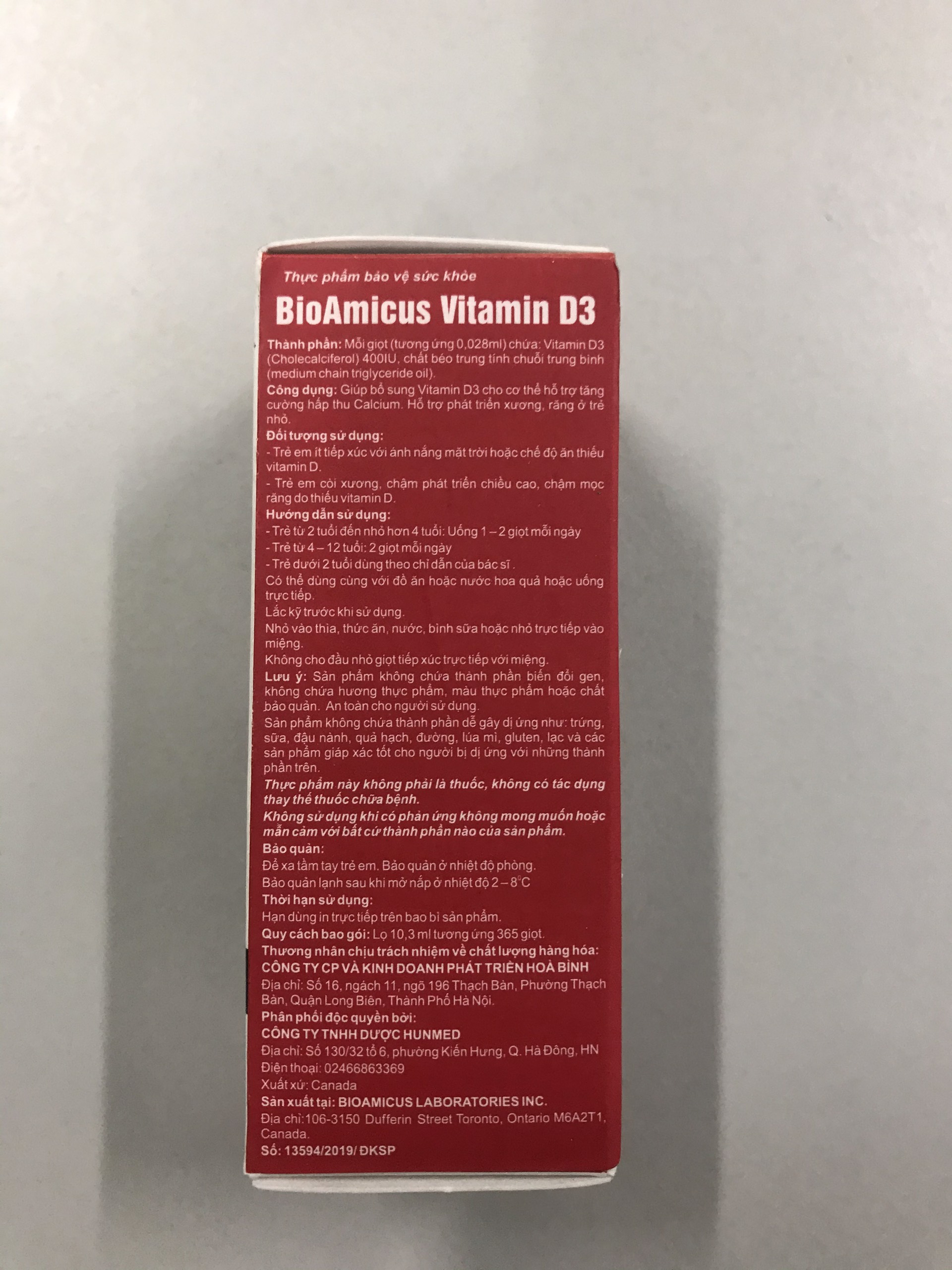 BIOAMICUS VITAMIN D3 - BỔ SUNG VITAMIN D3 CHO TRẺ - ICARE