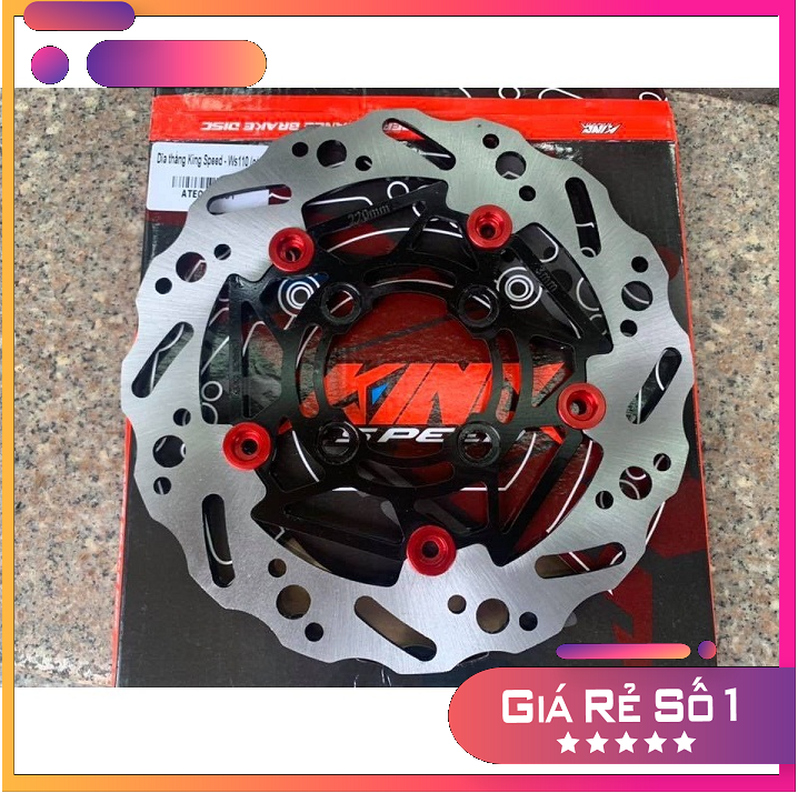 Đĩa thắng TRƯỚC KingSpeed 4 LỖ SIZE 220MM gắn cho Wave, Dream, AB, Exciter 135, Sirius, Vario, Vison,..vvv