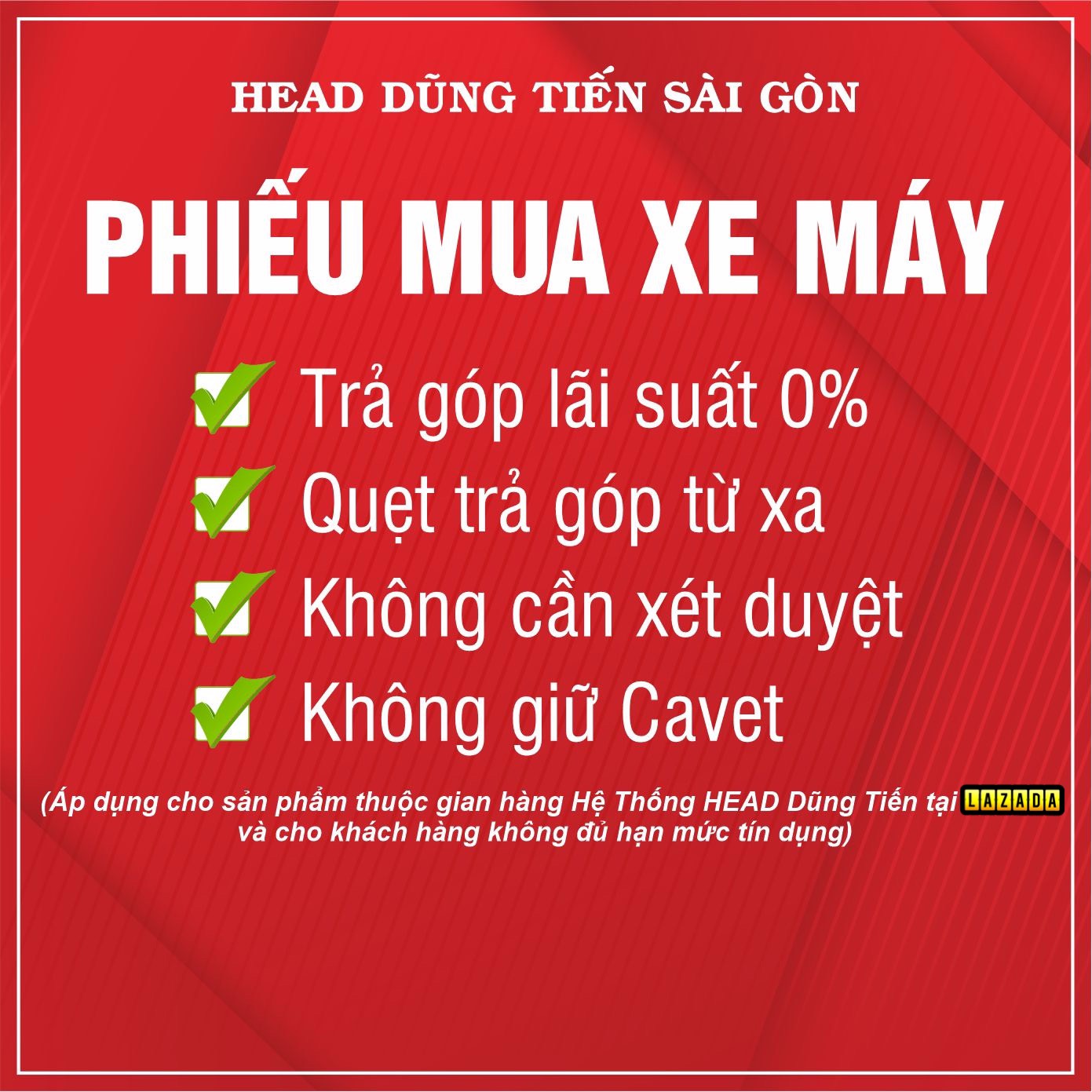 [HCM][Trả góp xe máy 0%] - Phiếu Mua Xe Máy Trả Góp