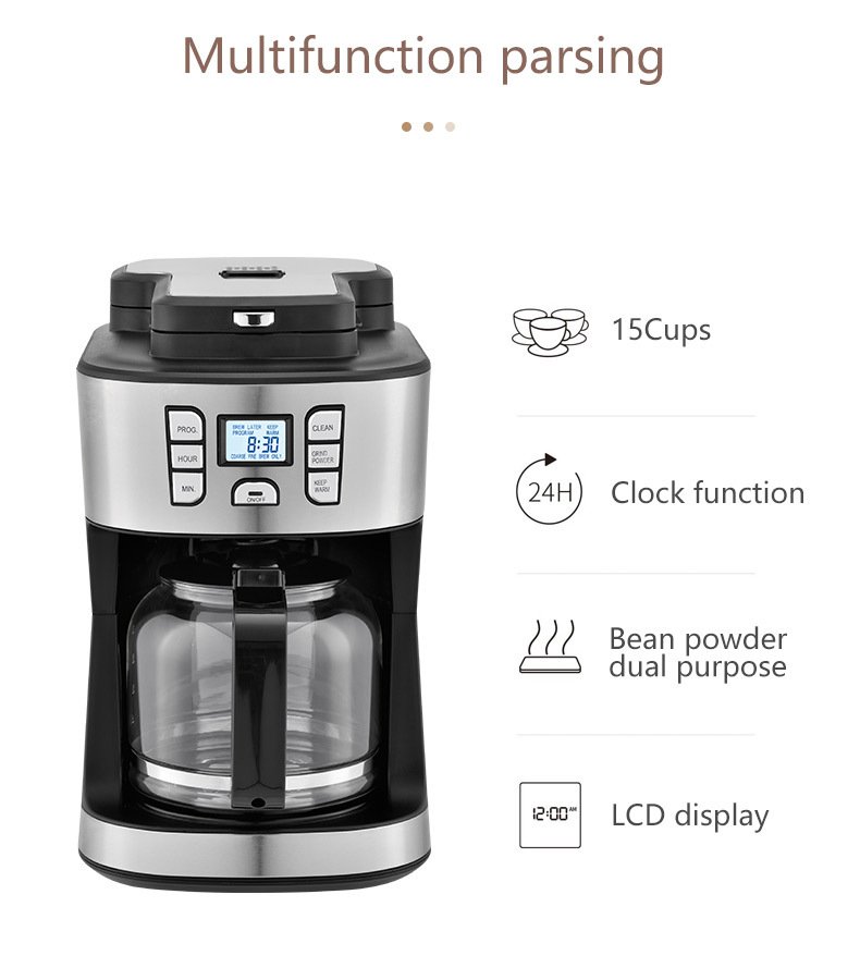 Coffee machine 2in1 medium grind and roasted
