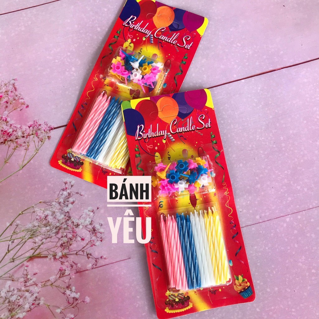 Nến xoắn cắm bánh sinh nhật
