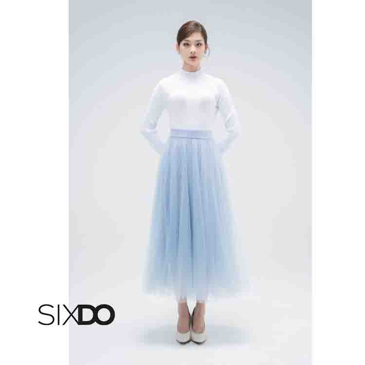 Áo kiểu nữ dài tay cổ 3 phân SIXDO (Long Sleeves Knit Top)