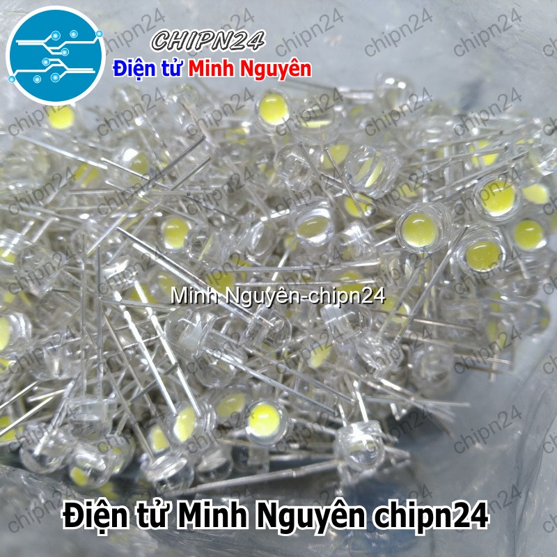 [10 con] (TK5) Led 5mm Lùn Tim Lớn (Đỏ/Vàng/Xanh Lá/Dương/Trắng/Ấm) - [Chọn Loại] - HHH.00232