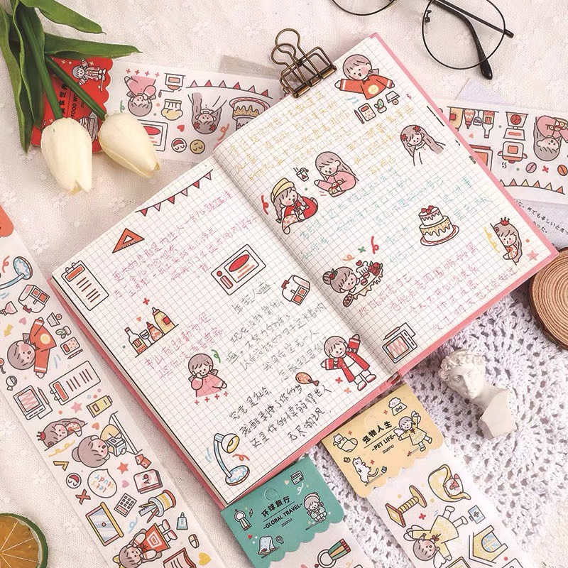 Sticker Cute Trang Trí Sổ Tay, Note Nhiều Mẫu