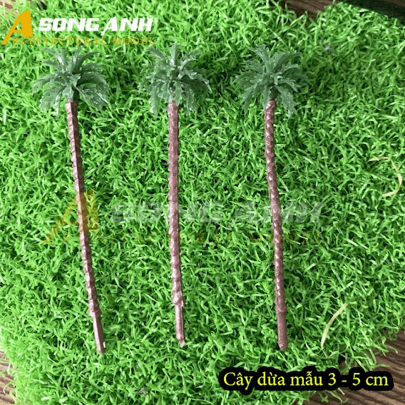 Cây dừa mô hình trang trí tiểu cảnh ( 1 bịch 3 cây )