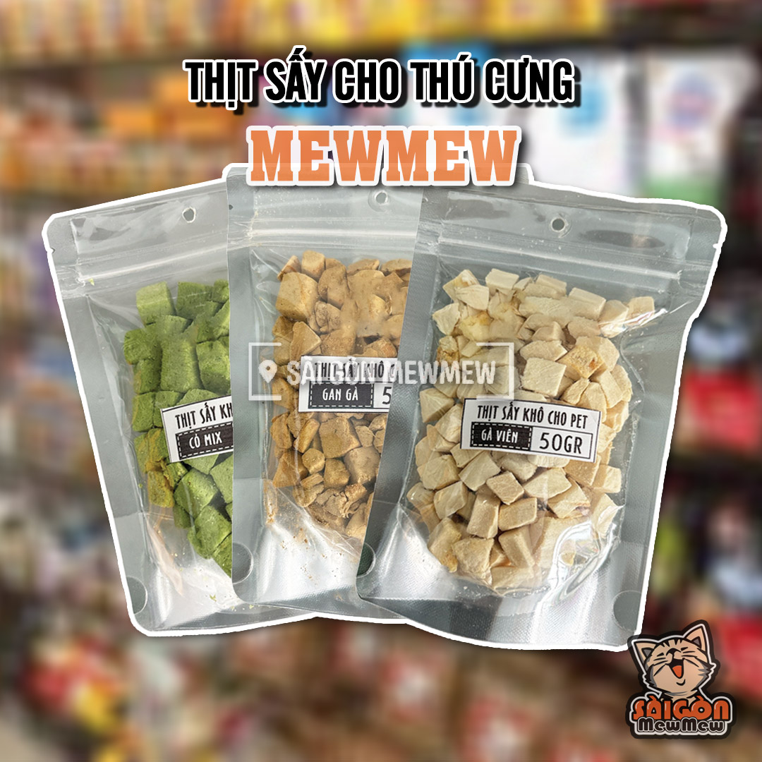 Snack gà viên sấy khô cho chó mèo – Thịt gà sấy tự nhiên cho thú cưng