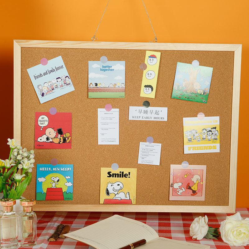 Bảng ghim gỗ bần,ghim tài liệu Ngot Decor bảng Note treo tường dán ghi chú, thông báo, tranh ảnh tặng kèm phụ kiện