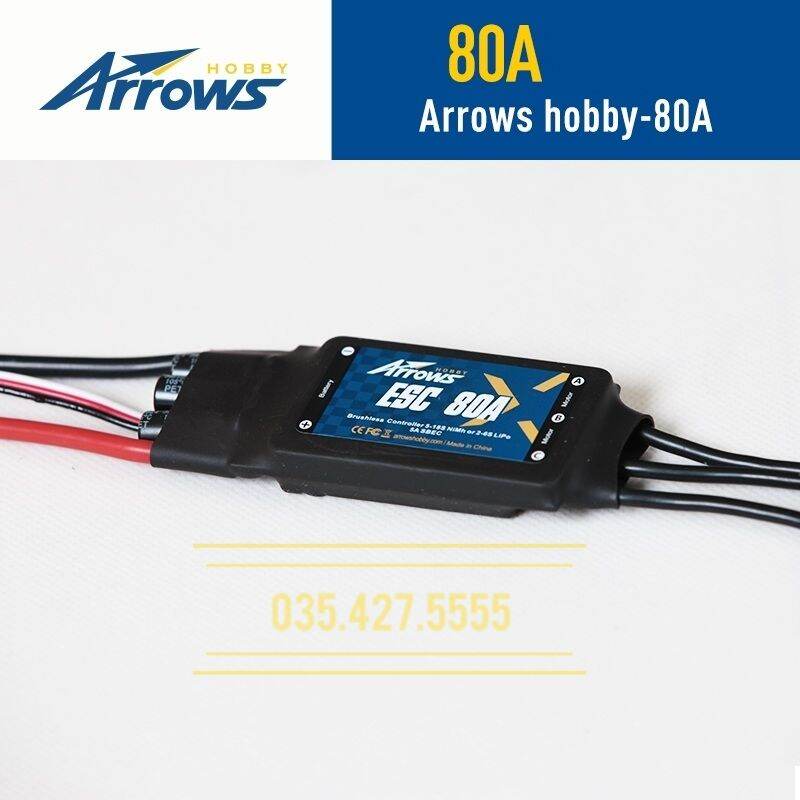 ESC Điều Tốc Không Chổi Than Arrows hobby 80A 2-6S