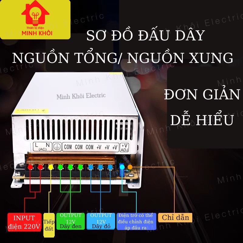 nguồn tổ ong 12V và 24V, nguồn xung, nguồn tổng tổ ong dùng cho camera ...