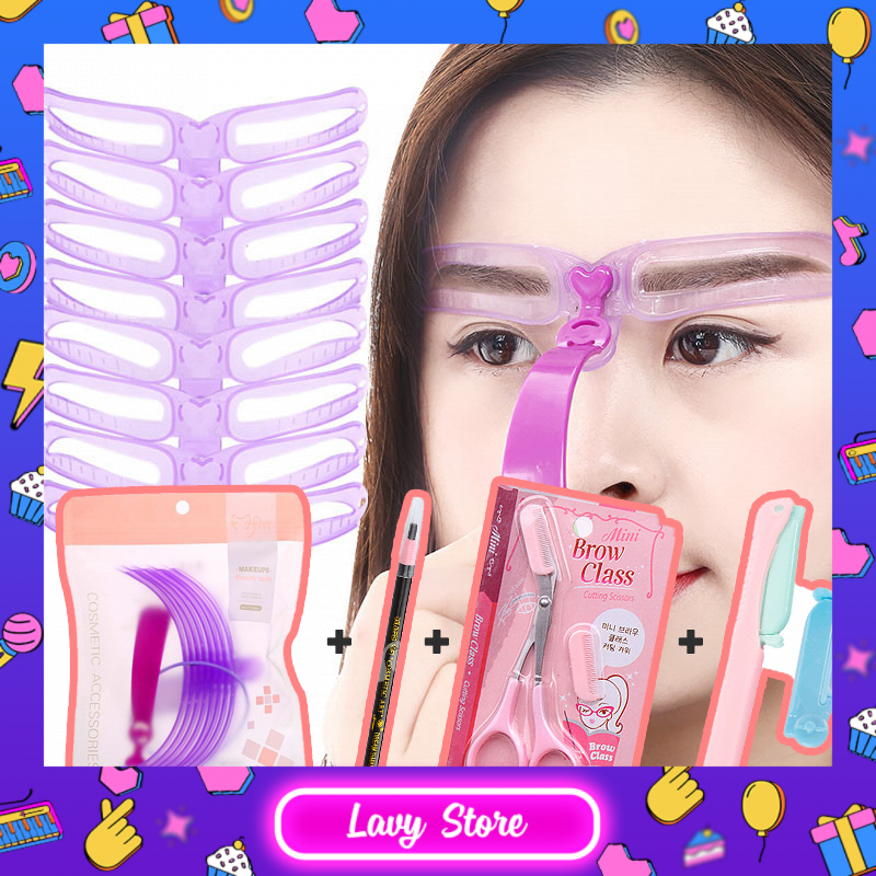 LAVY STORE - Combo 4 và 8 khung kẻ chân mày Magic Lady