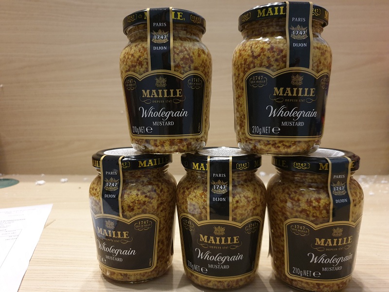 Combo 5 chai Mù tạt Old Style Maille lọ 210g