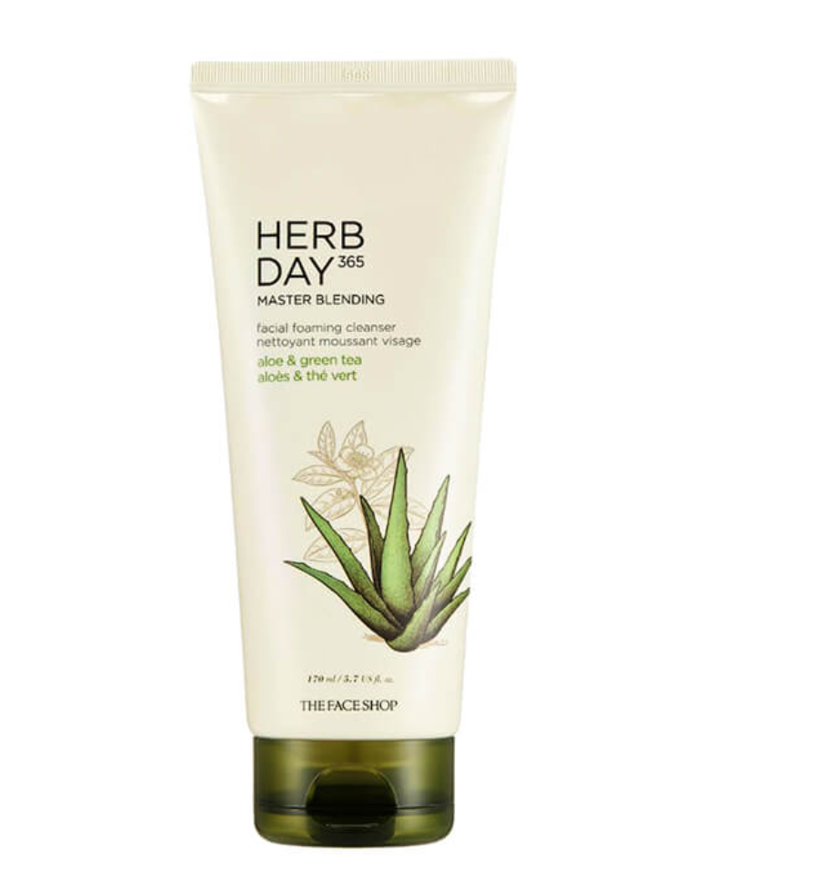 Sữa rửa mặt lô hội herb day 365 cleansing foam aloe 170ml
