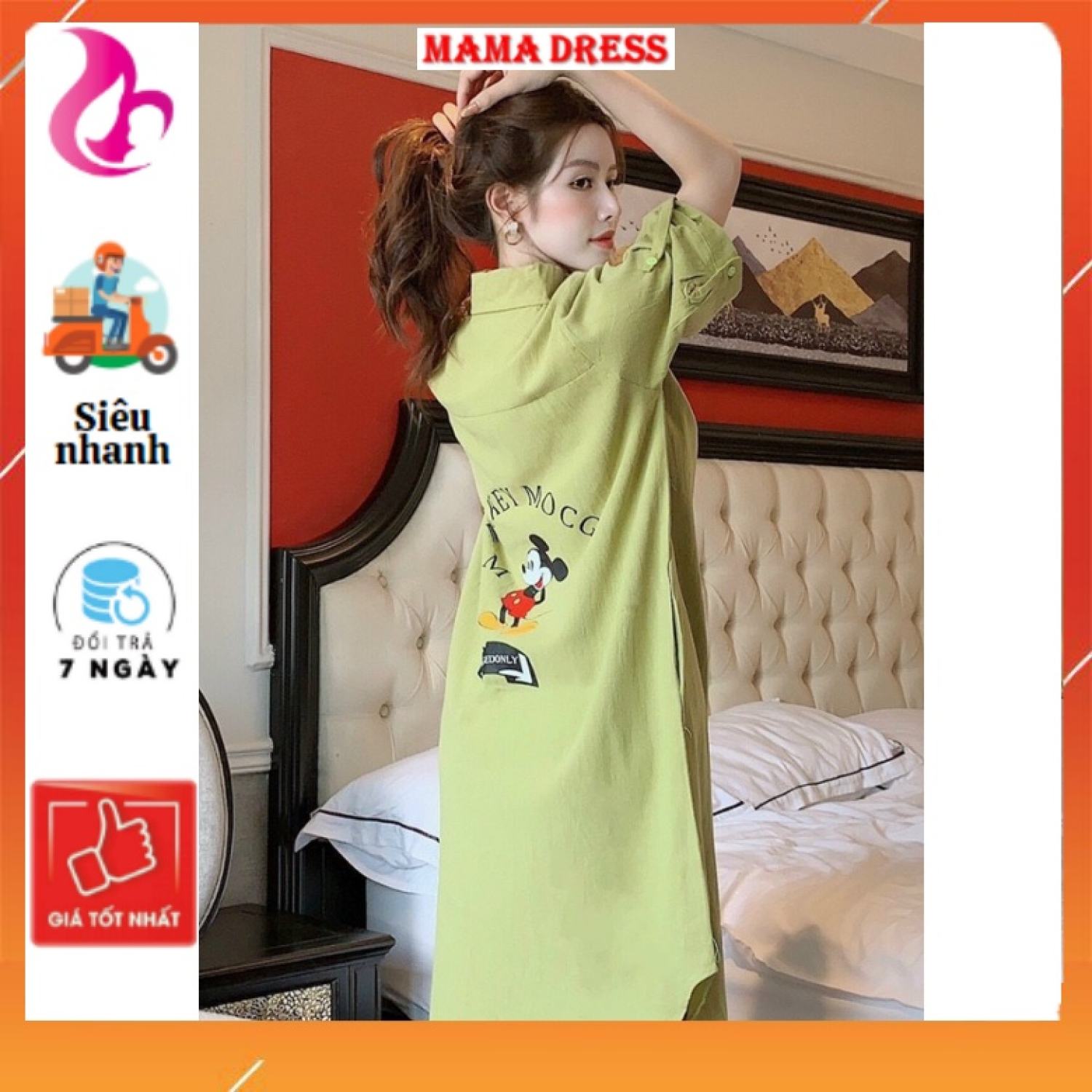 Váy bầu rẻ đầm bầu dự tiệc thiết kế đẹp kiểu dáng thời trang phù hợp cả công sở trong mùa hè giá rẻ