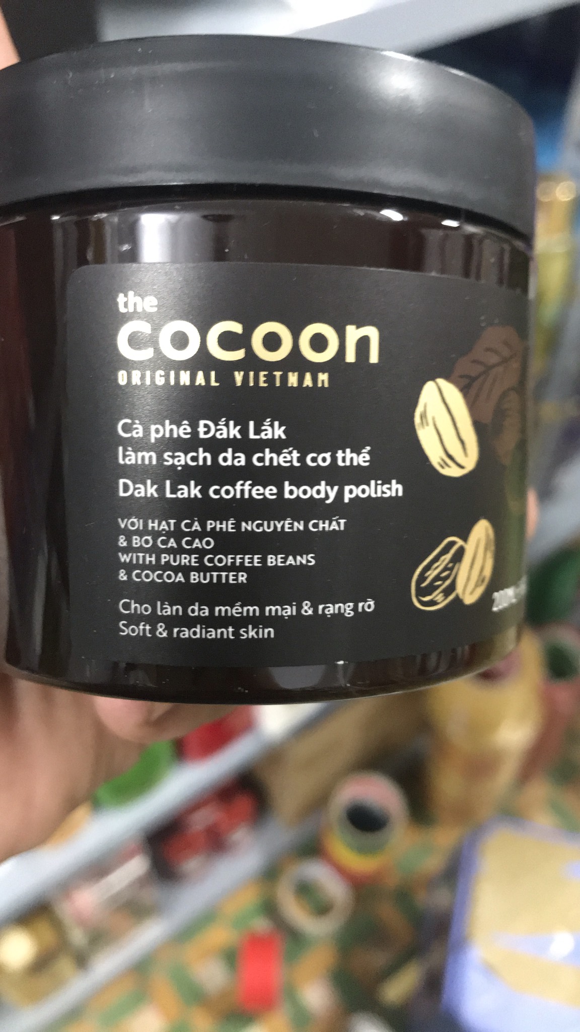 Cà phê Đắk lắk làm sạch da chết COCOON 200ml (Dak lak coffee body polish)